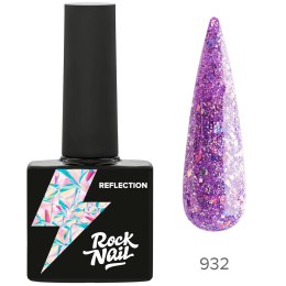 Гель-лак для ногтей ROCK NAIL 932 светоотражающий, 10 мл 