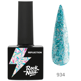 Гель-лак для ногтей ROCK NAIL 934 светоотражающий, 10 мл 