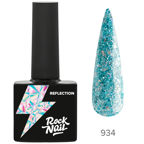 Гель-лак для ногтей ROCK NAIL 934 светоотражающий, 10 мл 
