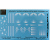 OneNail слайдер-дизайн - наклейки для ногтей, градиент геометрия белый
