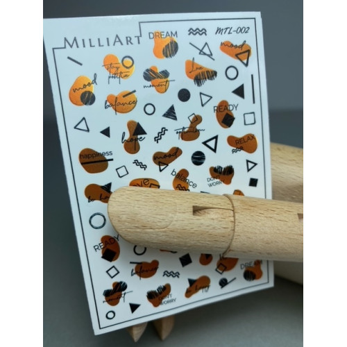 MilliArt Nails Слайдер-дизайн Металл MTL-002