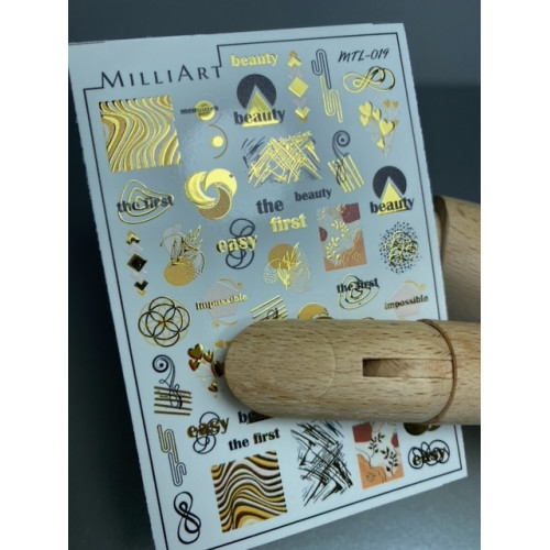 MilliArt Nails Слайдер-дизайн Металл MTL-019