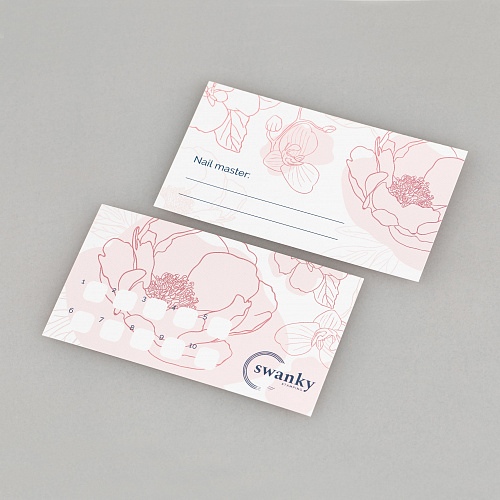 Swanky Stamping, Набор визиток для мастера "Пионы"
